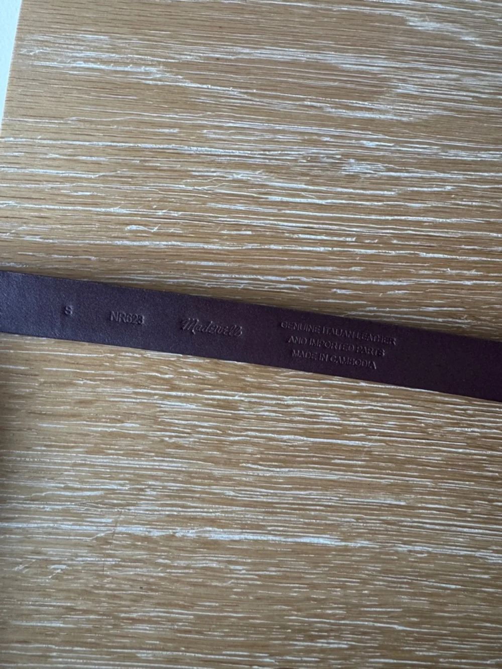 NWOT! MADEWELL Women’s Triple Metal Keeper Belt Dark Red Suede Gold Size Small - Picture 15 of 16